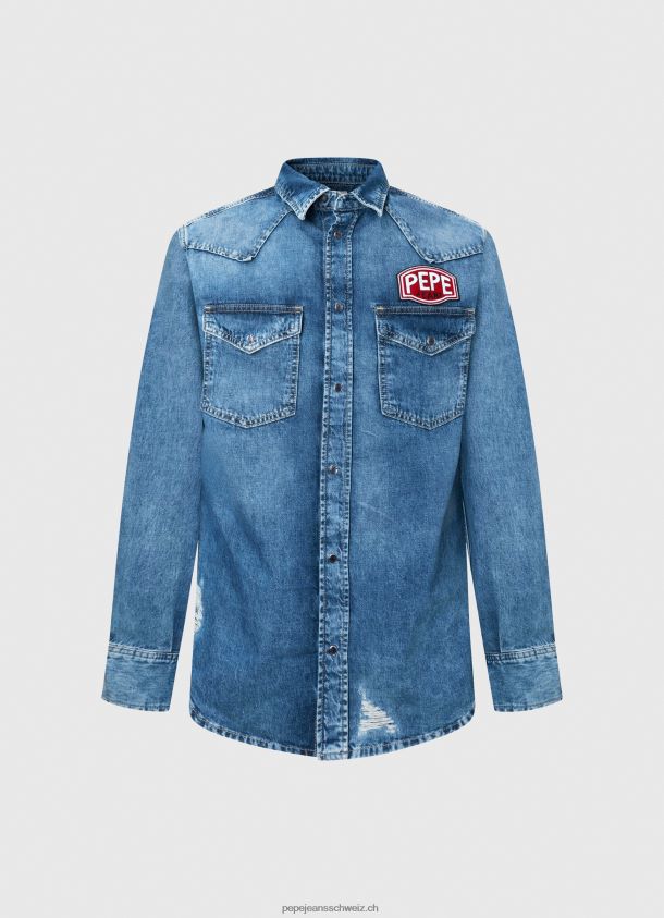 Noah Jeanshemd in normaler Passform Männer Pepe Jeans Denim 84XH6T1049