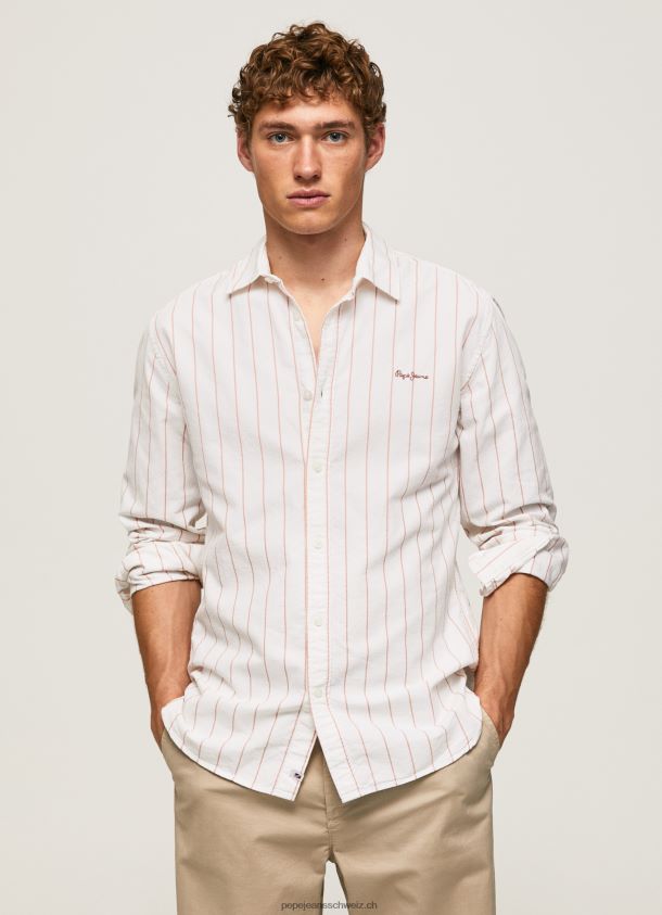 Oxford-Hemd mit normaler Passform von Lynton Männer Pepe Jeans Weiss 84XH6T1034