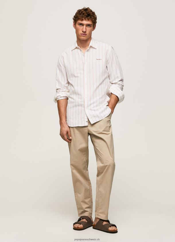 Oxford-Hemd mit normaler Passform von Lynton Männer Pepe Jeans Weiss 84XH6T1034