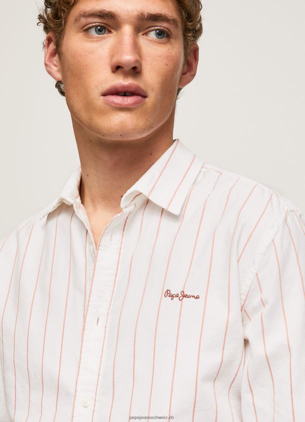 Oxford-Hemd mit normaler Passform von Lynton Männer Pepe Jeans Weiss 84XH6T1034