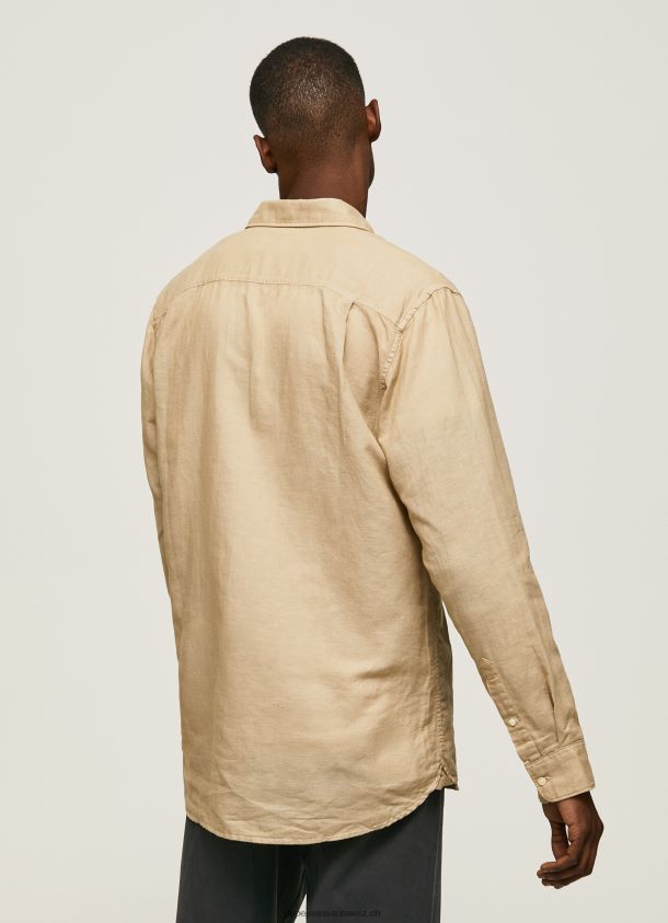 Parker langärmliges Hemd Männer Pepe Jeans Kamel 84XH6T1039