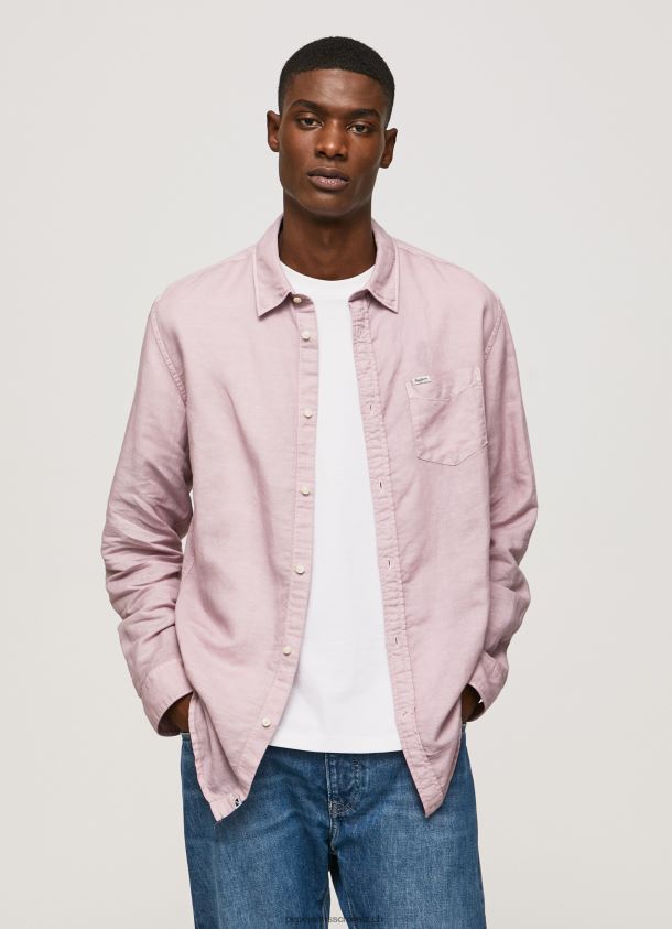 Parker langärmliges Hemd Männer Pepe Jeans Rosa bleichen 84XH6T1051