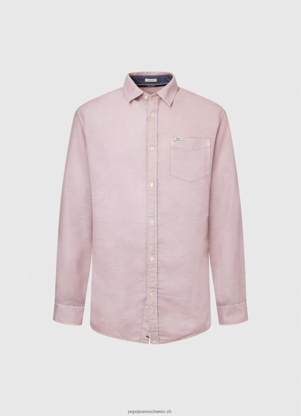 Parker langärmliges Hemd Männer Pepe Jeans Rosa bleichen 84XH6T1051