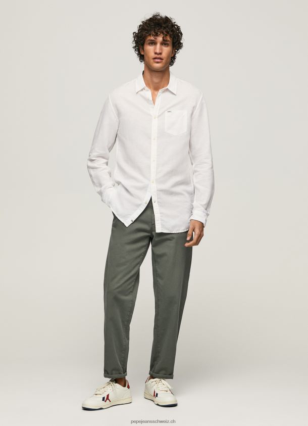 Parker langärmliges Hemd Männer Pepe Jeans Weiss 84XH6T1073