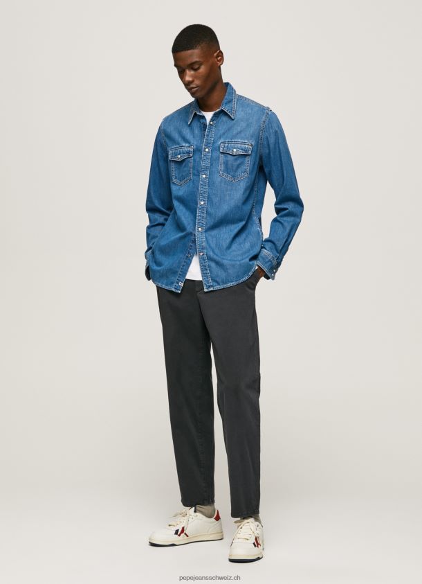 Schmal geschnittenes Jeanshemd Männer Pepe Jeans Denim 84XH6T1023