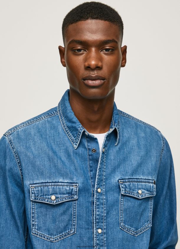 Schmal geschnittenes Jeanshemd Männer Pepe Jeans Denim 84XH6T1023