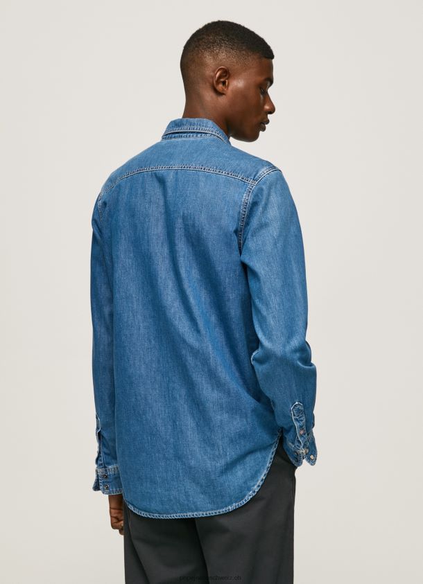 Schmal geschnittenes Jeanshemd Männer Pepe Jeans Denim 84XH6T1023