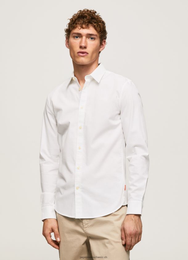Slim-Fit-Hemd von Limerick Männer Pepe Jeans Weiss 84XH6T1024