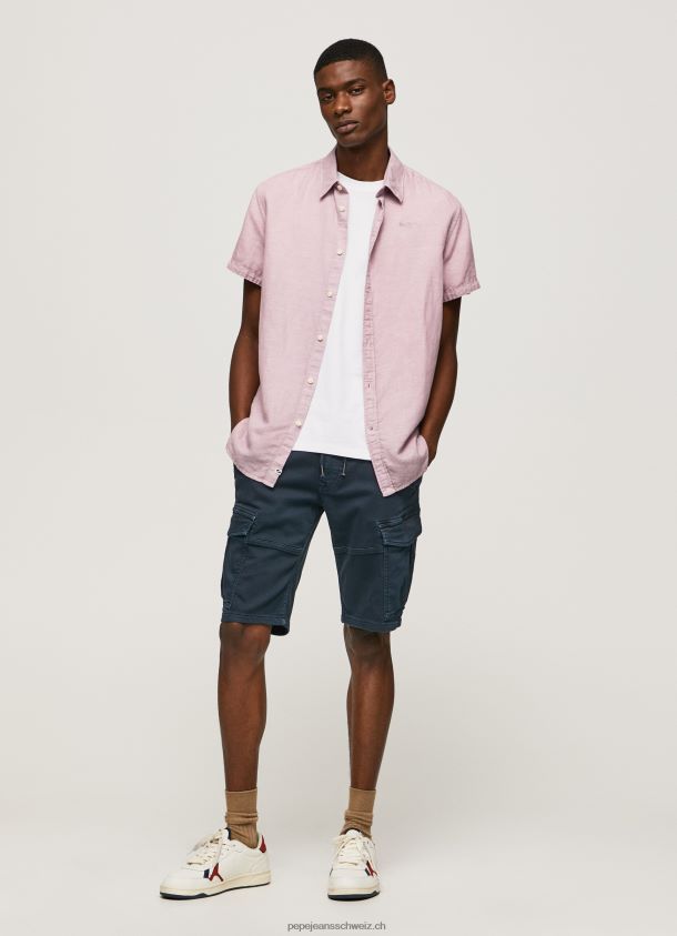 kurzärmliges Parker-Shirt Männer Pepe Jeans Rosa bleichen 84XH6T1058