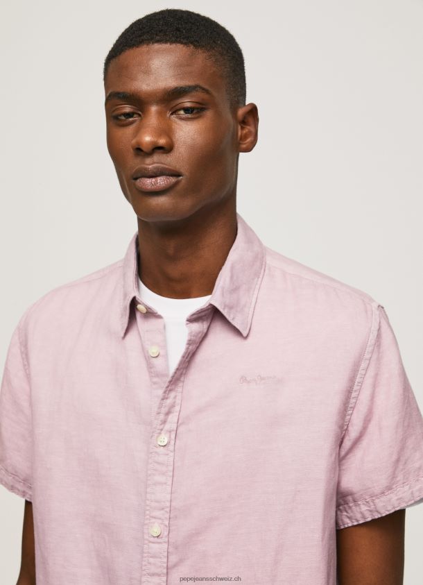 kurzärmliges Parker-Shirt Männer Pepe Jeans Rosa bleichen 84XH6T1058