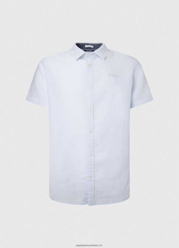 kurzärmliges Parker-Shirt Männer Pepe Jeans blau bleichen 84XH6T1054