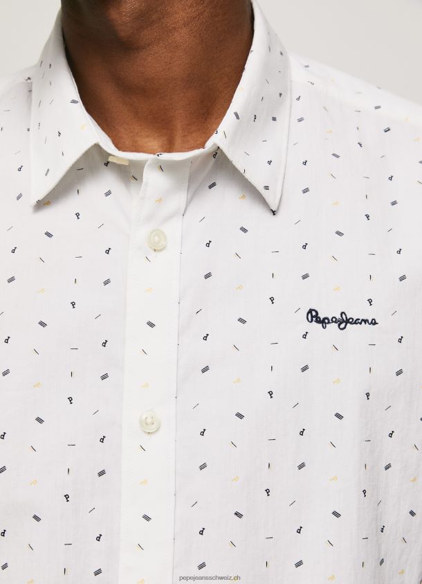 lindenberg Kurzarmhemd Männer Pepe Jeans Weiss 84XH6T1063