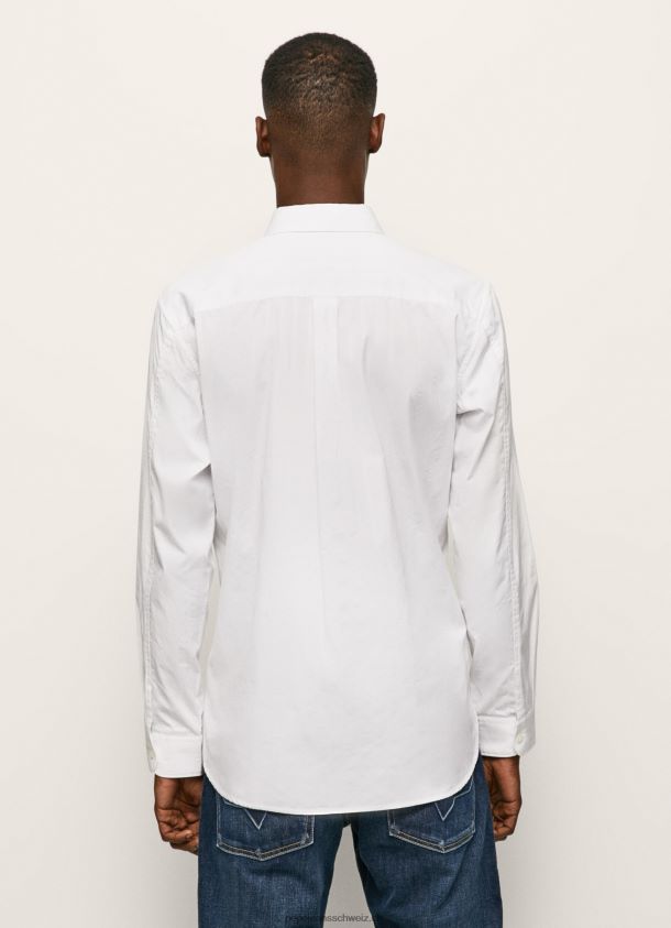 lisselton gestreiftes Schafthemd Männer Pepe Jeans Weiss 84XH6T1064