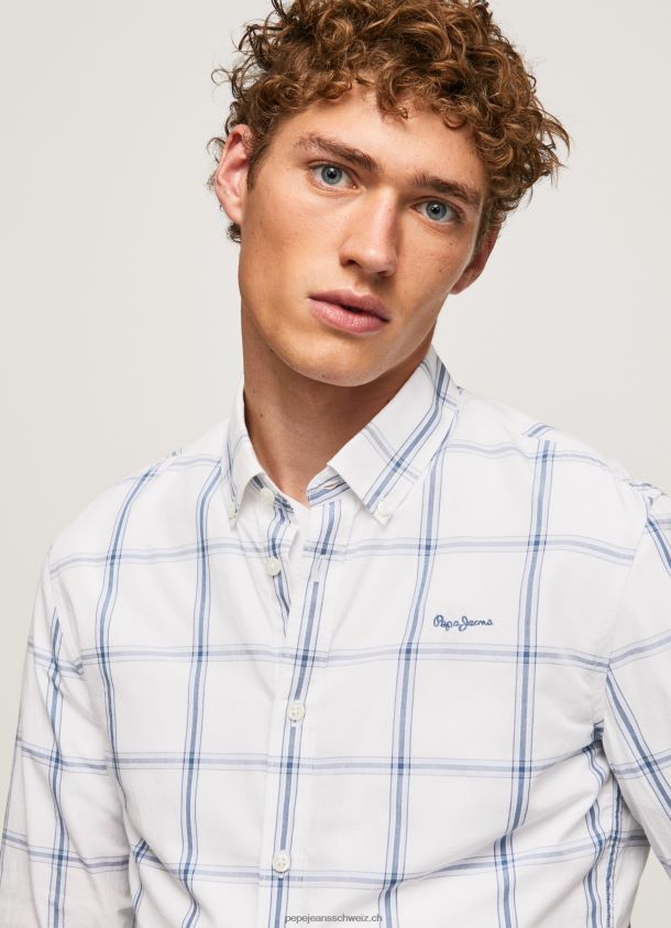 lorian schmal geschnittenes Popeline-Hemd Männer Pepe Jeans Elfenbein 84XH6T1029
