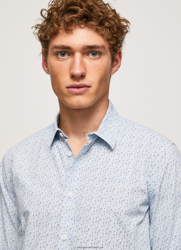 lovejoy Hemd aus geblümter Popeline Männer Pepe Jeans blau bleichen 84XH6T1045