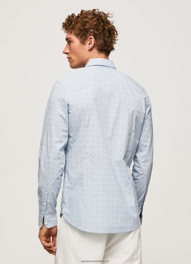 lovejoy Hemd aus geblümter Popeline Männer Pepe Jeans blau bleichen 84XH6T1045
