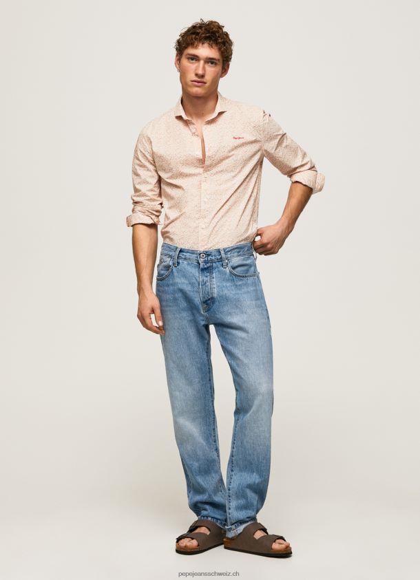 lucus schmal geschnittenes Popeline-Hemd Männer Pepe Jeans nicht-gerade weiss 84XH6T1053