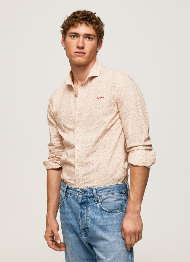 lucus schmal geschnittenes Popeline-Hemd Männer Pepe Jeans nicht-gerade weiss 84XH6T1053