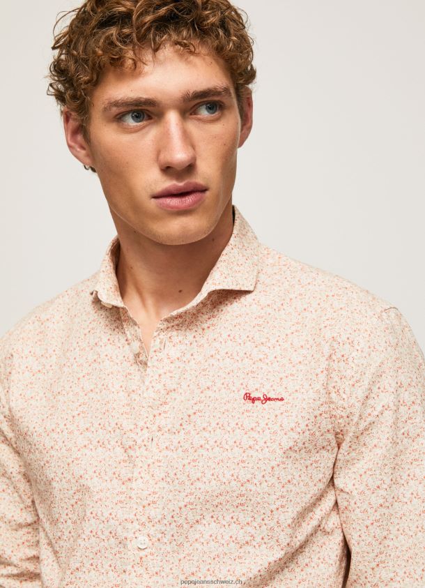 lucus schmal geschnittenes Popeline-Hemd Männer Pepe Jeans nicht-gerade weiss 84XH6T1053