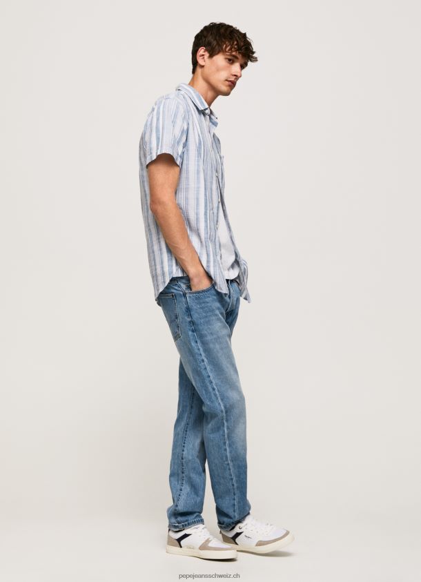 luther schmal geschnittenes gestreiftes hemd Männer Pepe Jeans Jarman 84XH6T1056