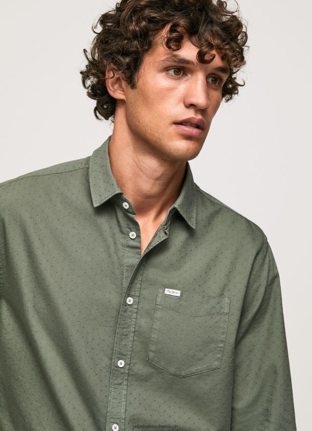 normal geschnittenes Dobby-Hemd Männer Pepe Jeans Gießen 84XH6T1043