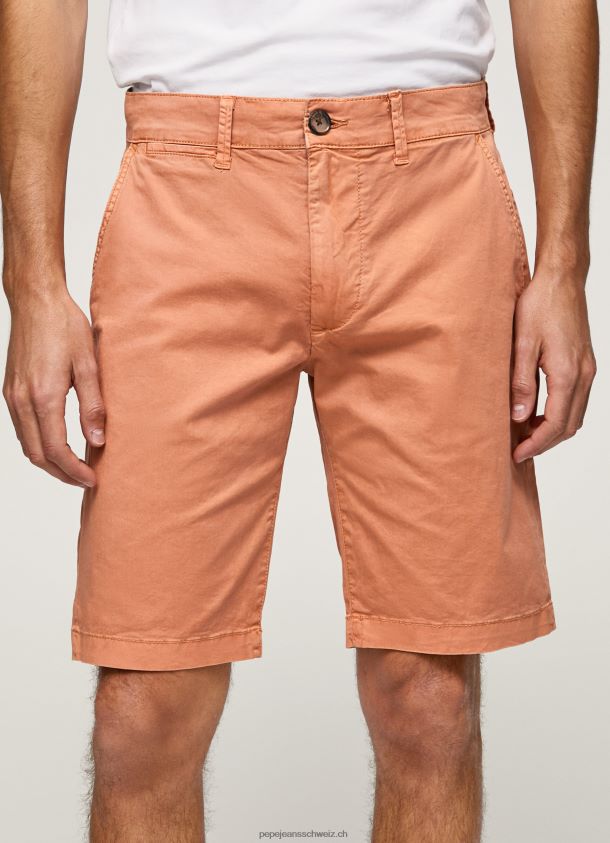 Chino-Shorts aus Baumwolle Männer Pepe Jeans Kürbis orange 84XH6T1132