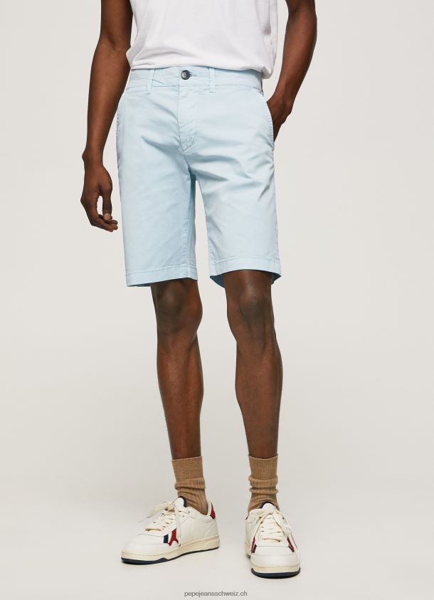 Chino-Shorts aus Baumwolle Männer Pepe Jeans blau bleichen 84XH6T1115