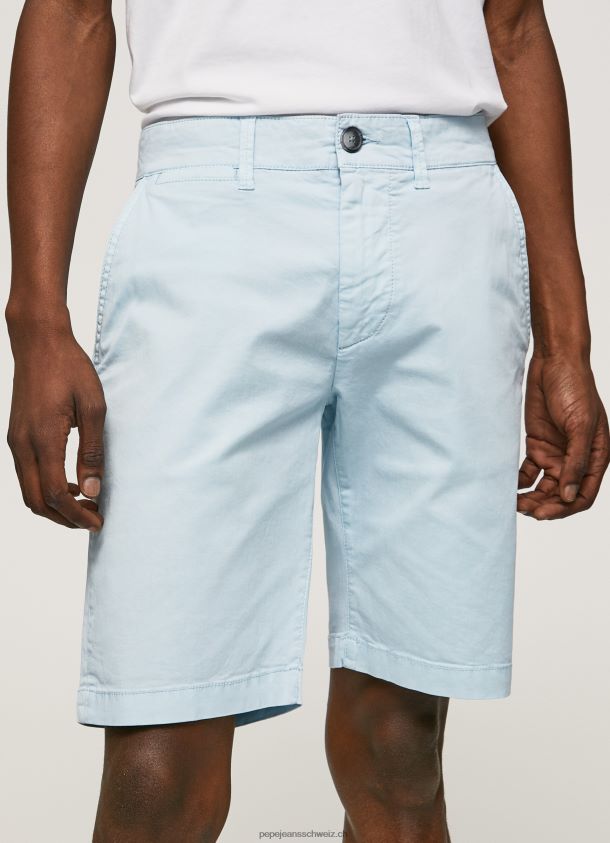 Chino-Shorts aus Baumwolle Männer Pepe Jeans blau bleichen 84XH6T1115