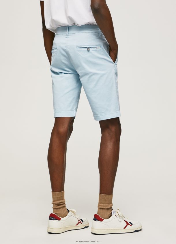 Chino-Shorts aus Baumwolle Männer Pepe Jeans blau bleichen 84XH6T1115