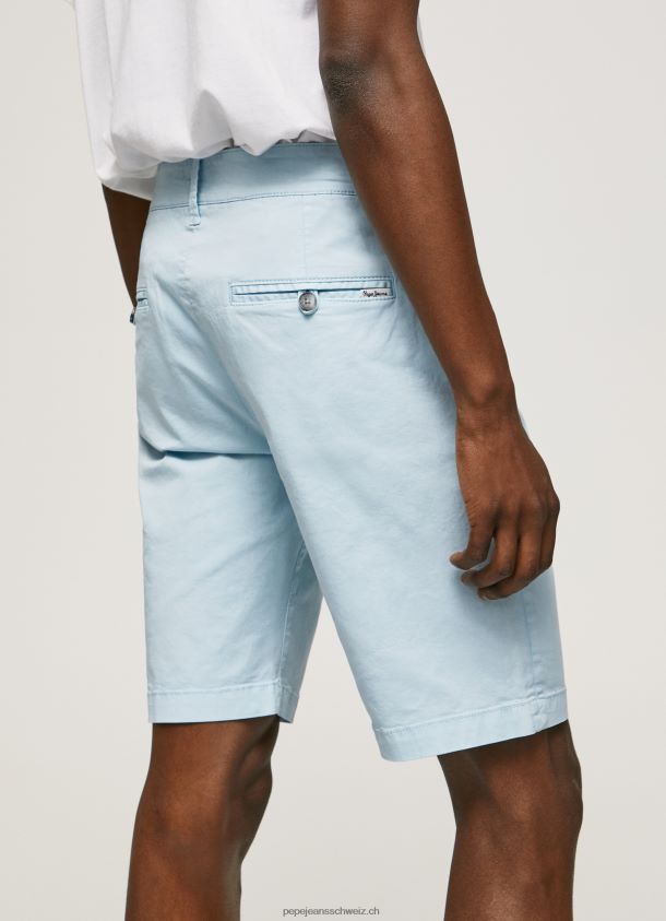 Chino-Shorts aus Baumwolle Männer Pepe Jeans blau bleichen 84XH6T1115