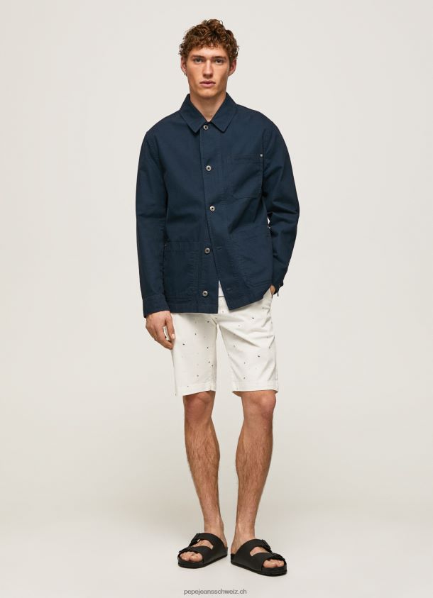 Chino-Shorts mit MC-Queen-Print Männer Pepe Jeans Weiss 84XH6T1116