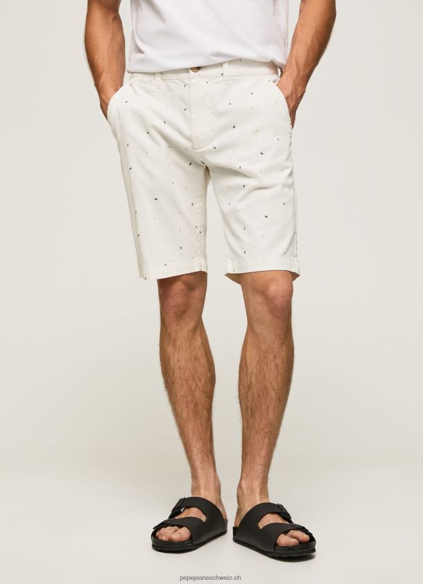 Chino-Shorts mit MC-Queen-Print Männer Pepe Jeans Weiss 84XH6T1116