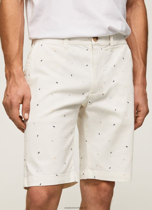 Chino-Shorts mit MC-Queen-Print Männer Pepe Jeans Weiss 84XH6T1116