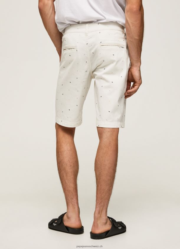 Chino-Shorts mit MC-Queen-Print Männer Pepe Jeans Weiss 84XH6T1116