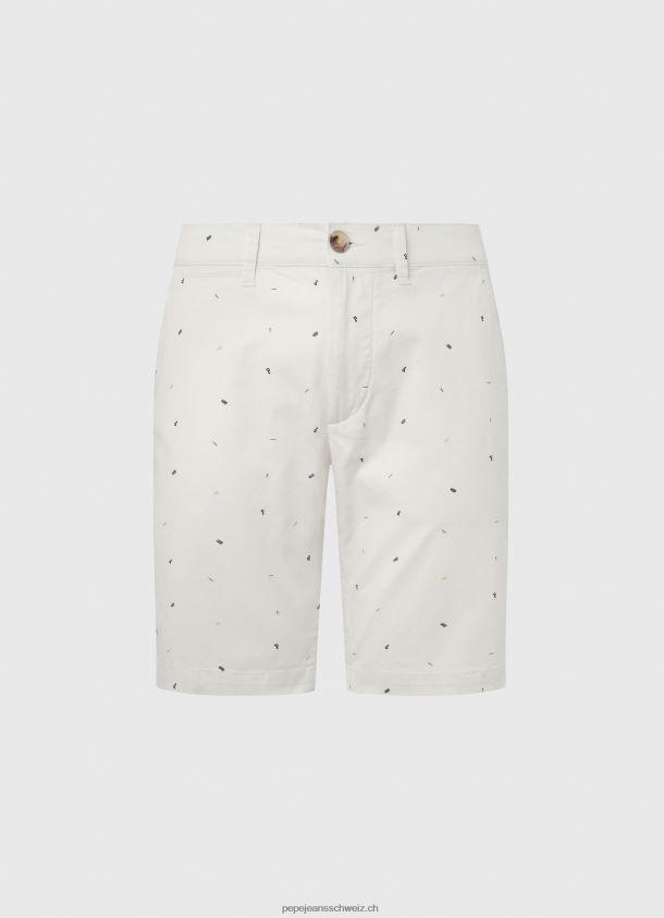 Chino-Shorts mit MC-Queen-Print Männer Pepe Jeans Weiss 84XH6T1116