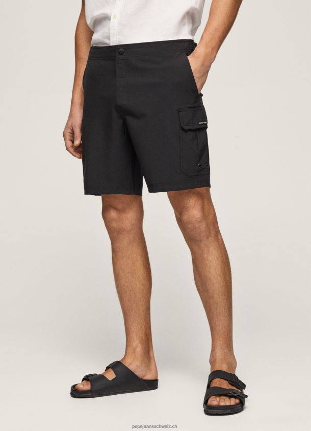 Fergus Cargo-Badeanzug-Shorts Männer Pepe Jeans Schwarz 84XH6T1142