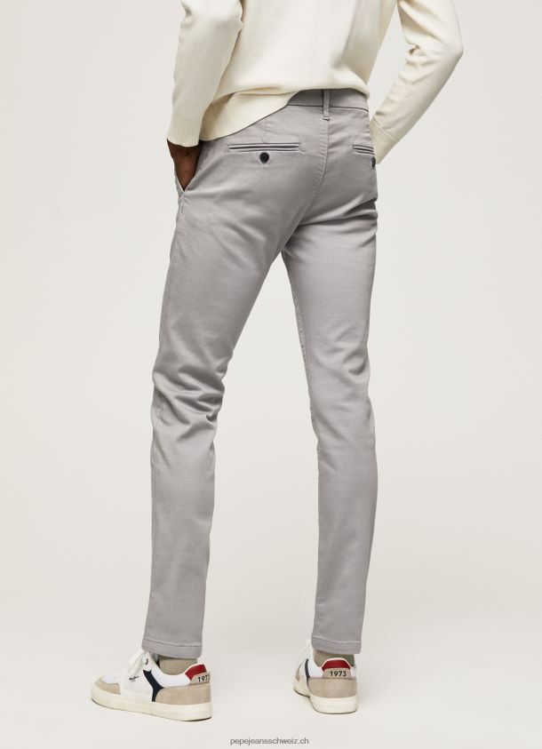 Schmale James-Chino-Hose Männer Pepe Jeans Silber 84XH6T1110