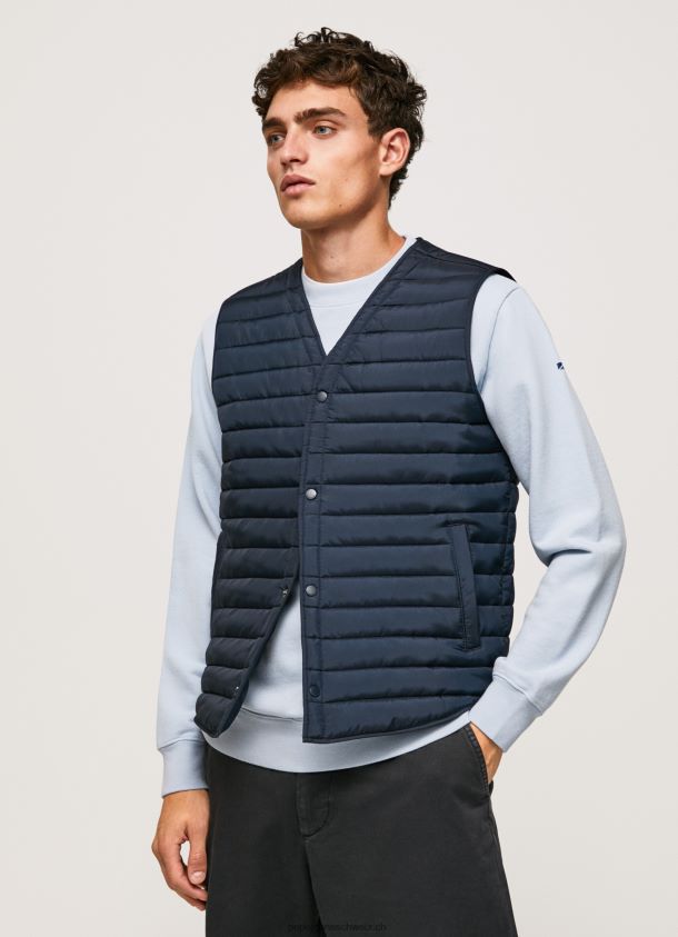 Gefütterte Weste mit Knopfverschluss Männer Pepe Jeans dulwich 84XH6T845