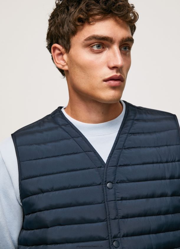 Gefütterte Weste mit Knopfverschluss Männer Pepe Jeans dulwich 84XH6T845