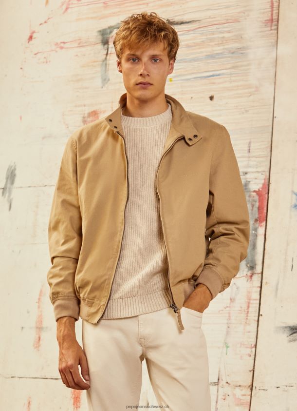 Harrington-Jacke aus Baumwolle Männer Pepe Jeans Kamel 84XH6T830