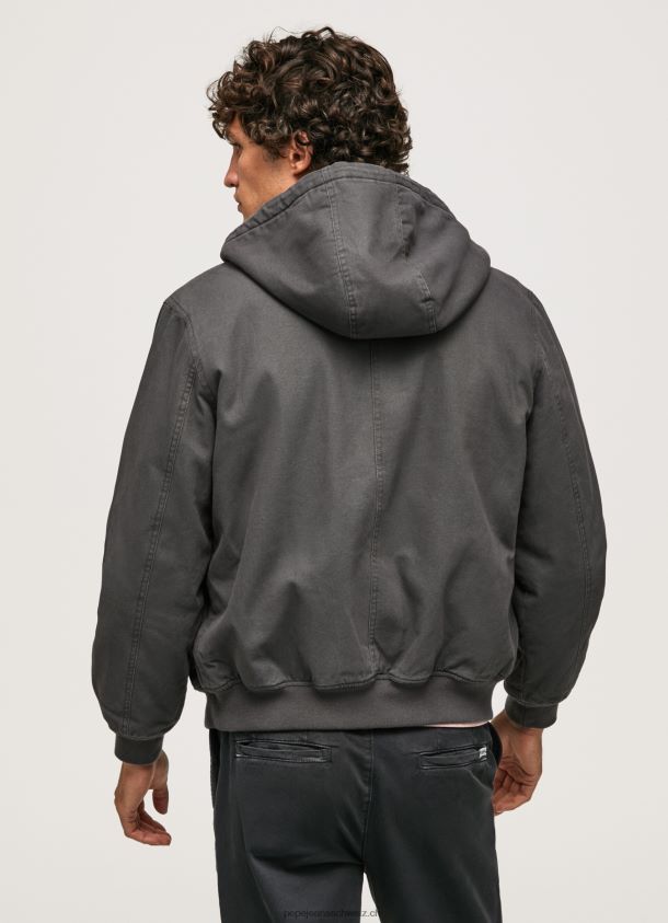 Jacke mit Fleece-Futter Männer Pepe Jeans schwarz gewaschen 84XH6T836