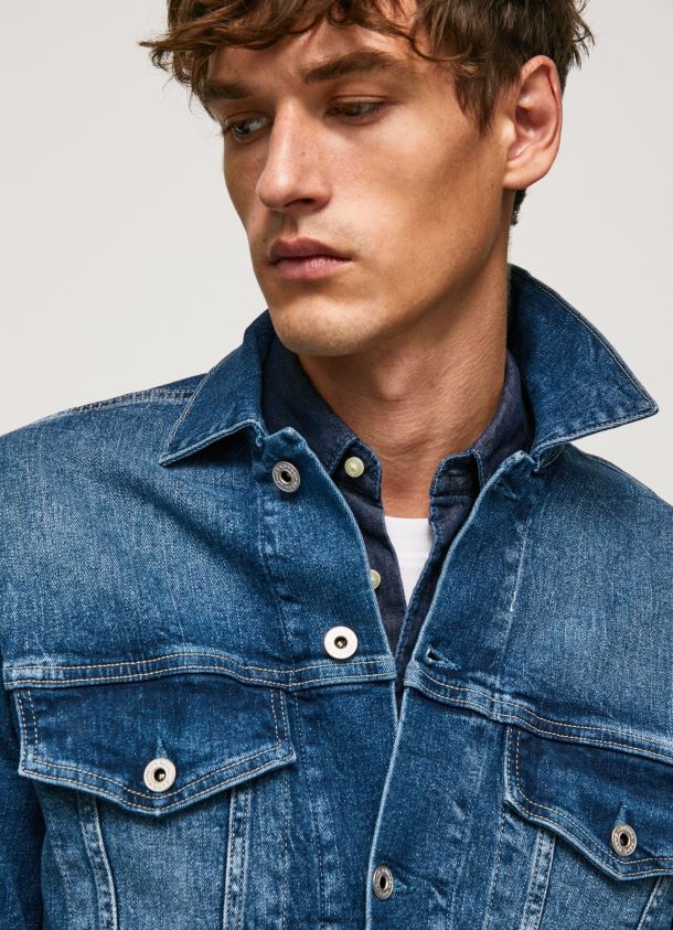 Pinner Regular Fit Jeansjacke Männer Pepe Jeans Denim 84XH6T831