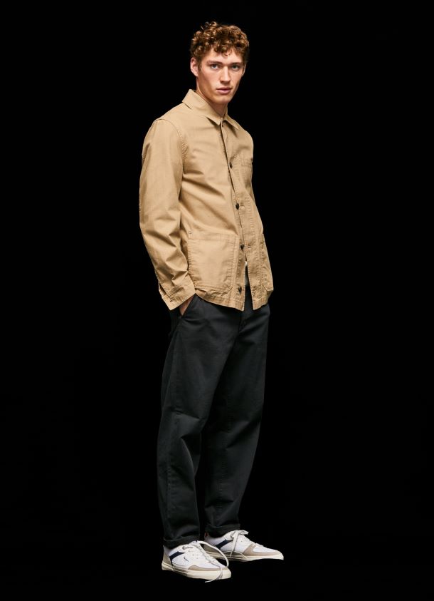 Utility-Jacke aus Canvas Männer Pepe Jeans Kamel 84XH6T827