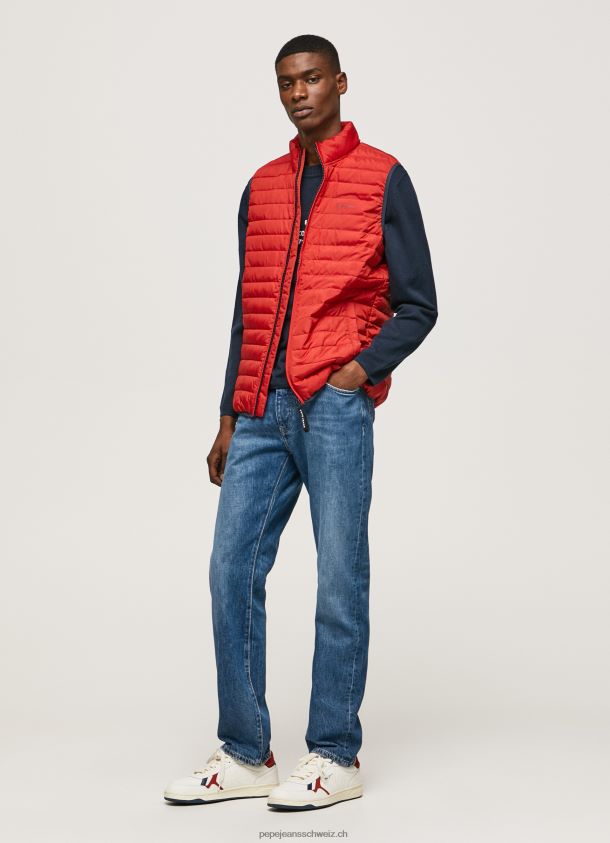 gefütterte Weste mit Reißverschluss Männer Pepe Jeans studiorot 84XH6T843