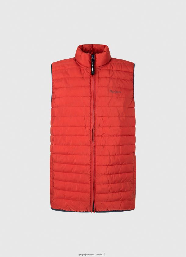 gefütterte Weste mit Reißverschluss Männer Pepe Jeans studiorot 84XH6T843