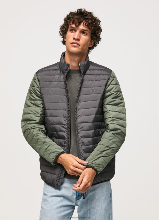 wattierte Daunenjacke Männer Pepe Jeans schwarz gewaschen 84XH6T837