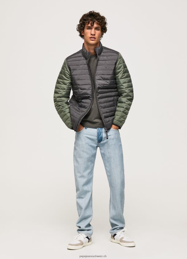 wattierte Daunenjacke Männer Pepe Jeans schwarz gewaschen 84XH6T837