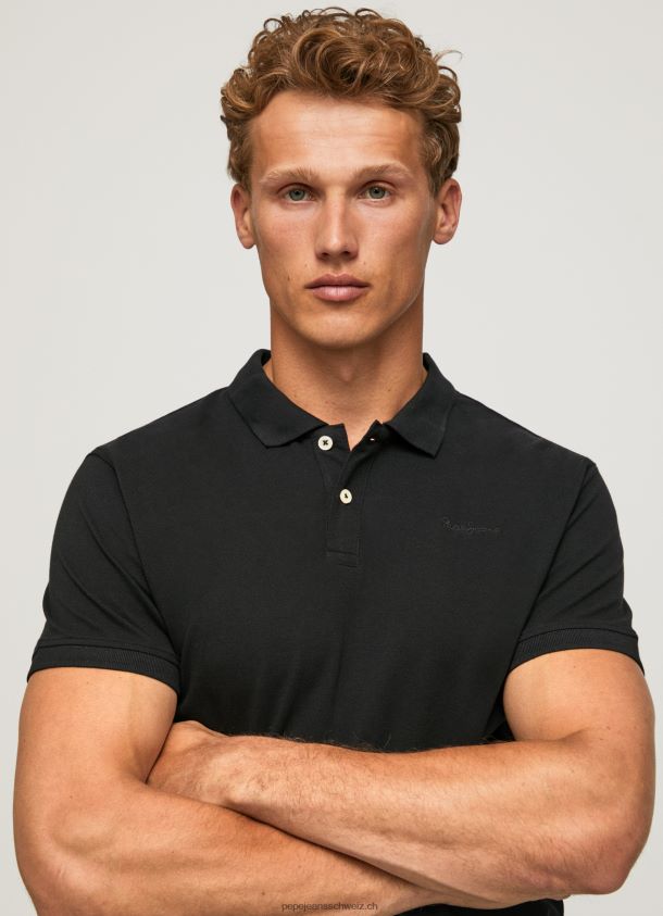 Logo-T-Shirt Männer Pepe Jeans Schwarz 84XH6T1086