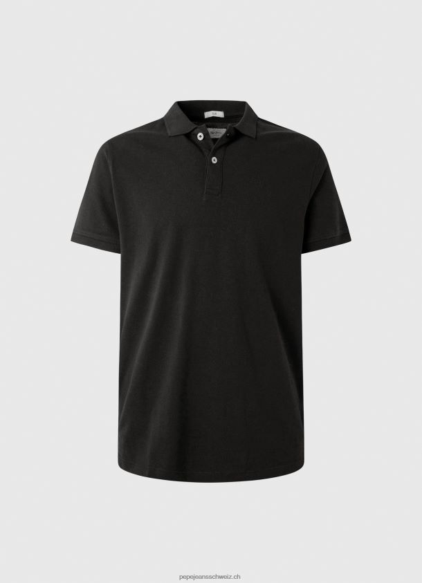 Logo-T-Shirt Männer Pepe Jeans Schwarz 84XH6T1086