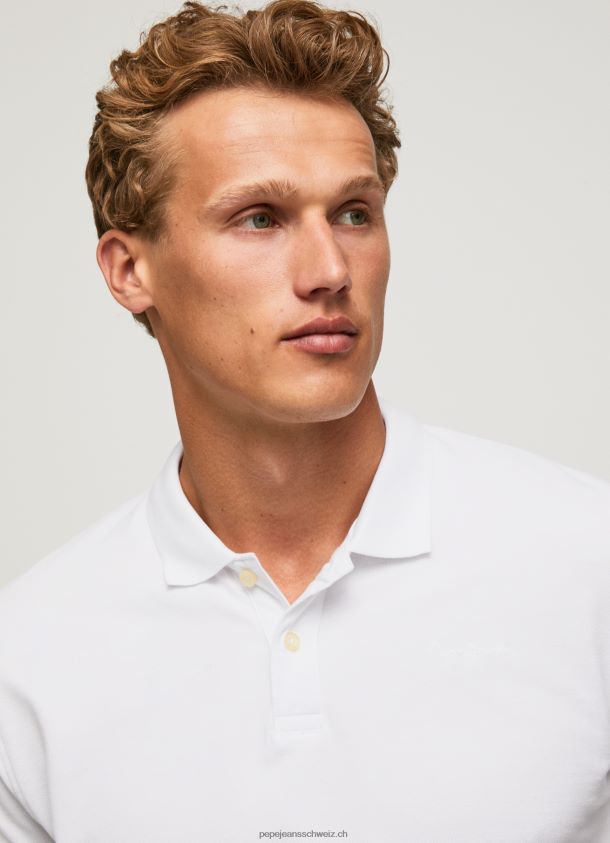 Logo-T-Shirt Männer Pepe Jeans Weiss 84XH6T1085